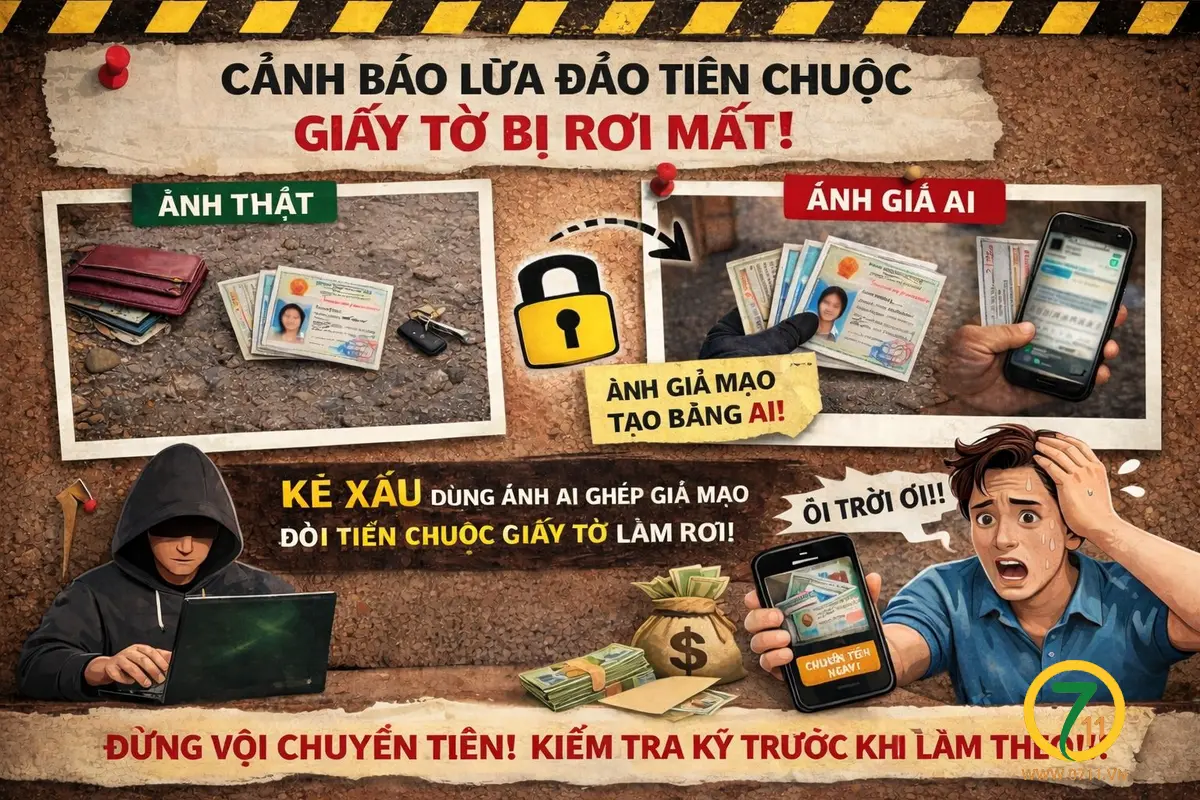Ghép ảnh giả mạo bằng AI lừa đảo tiền của người bị rơi đồ