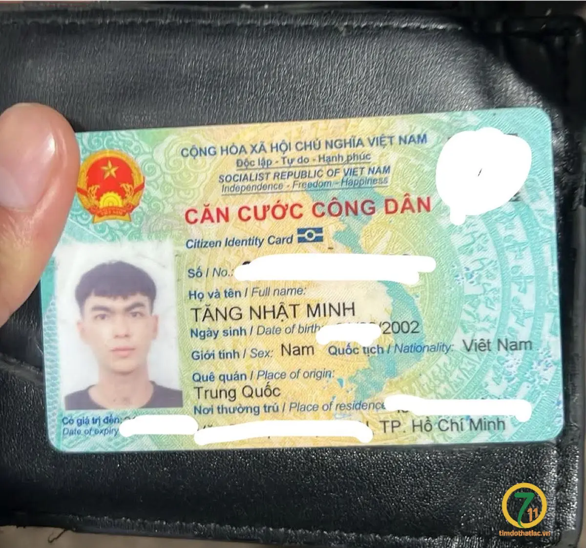 🆘🆘 Tìm ví giấy tờ rơi ở TPHCM tên Tăng Nhật Minh 2002