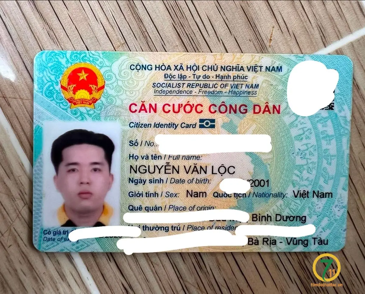 🆘 Rơi ví giấy tờ ở TPHCM tên Nguyễn Văn Lộc 2001 Vũng Tàu