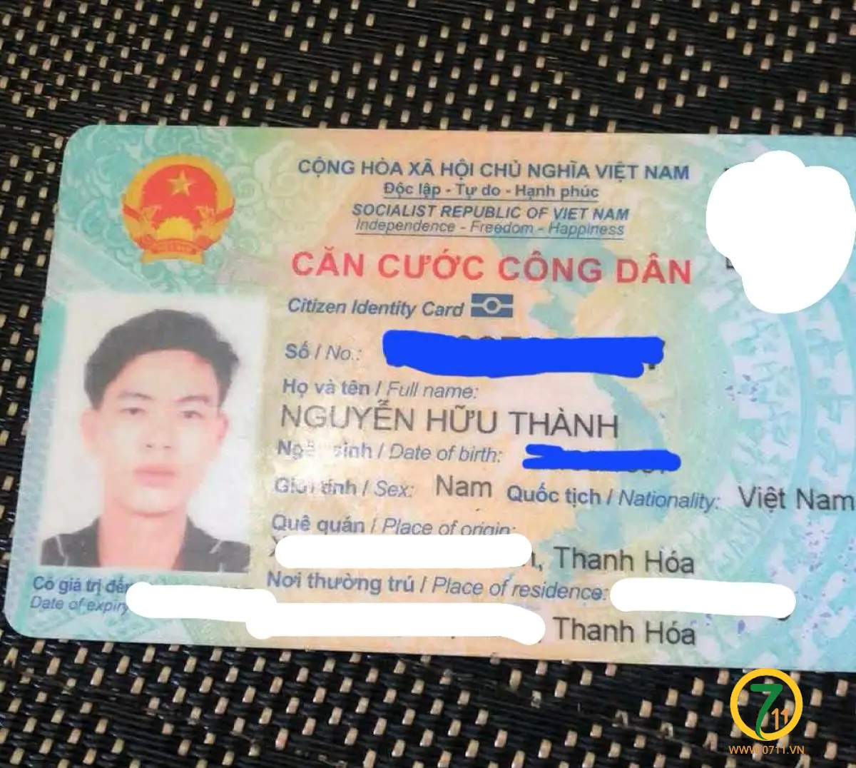 🆘 Rơi ví giấy tờ ở TpHCM tên Nguyễn Hữu Thành - Thanh Hoá
