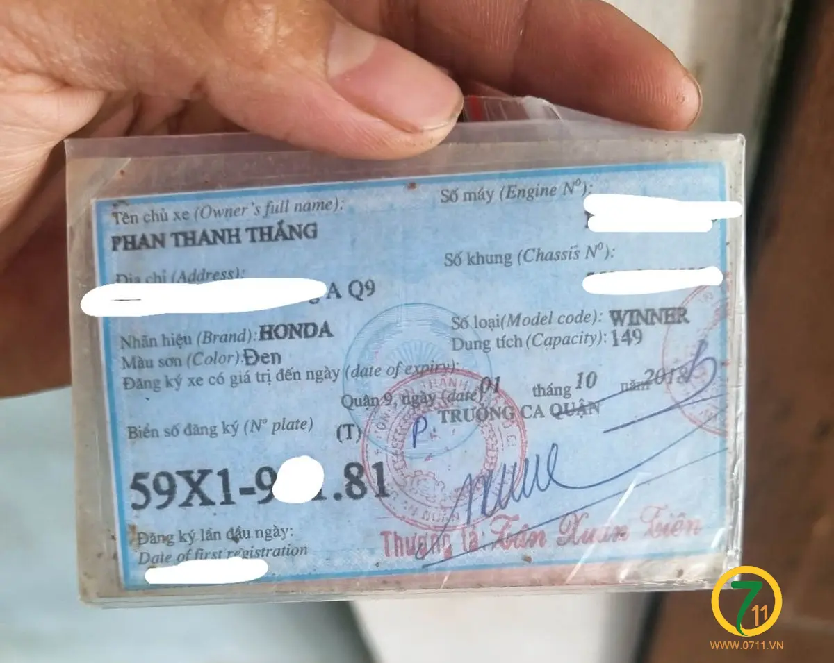 🆘 TÌM GIẤY TỜ ( cavet xe ) rơi ở Thủ Đức TpHCM tên Phan Thanh Thắng
