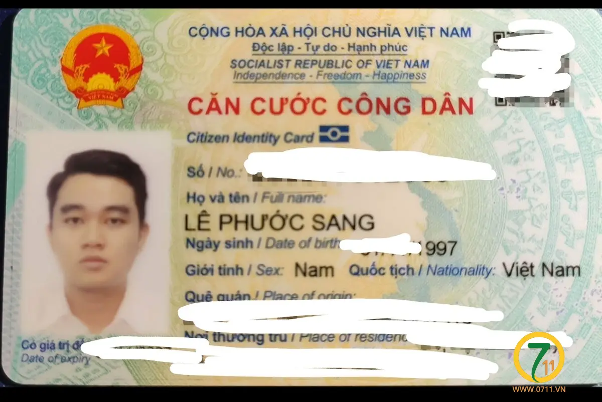 📌 rơi cccd tại TP HCM tên Lê Phước Sang 1997