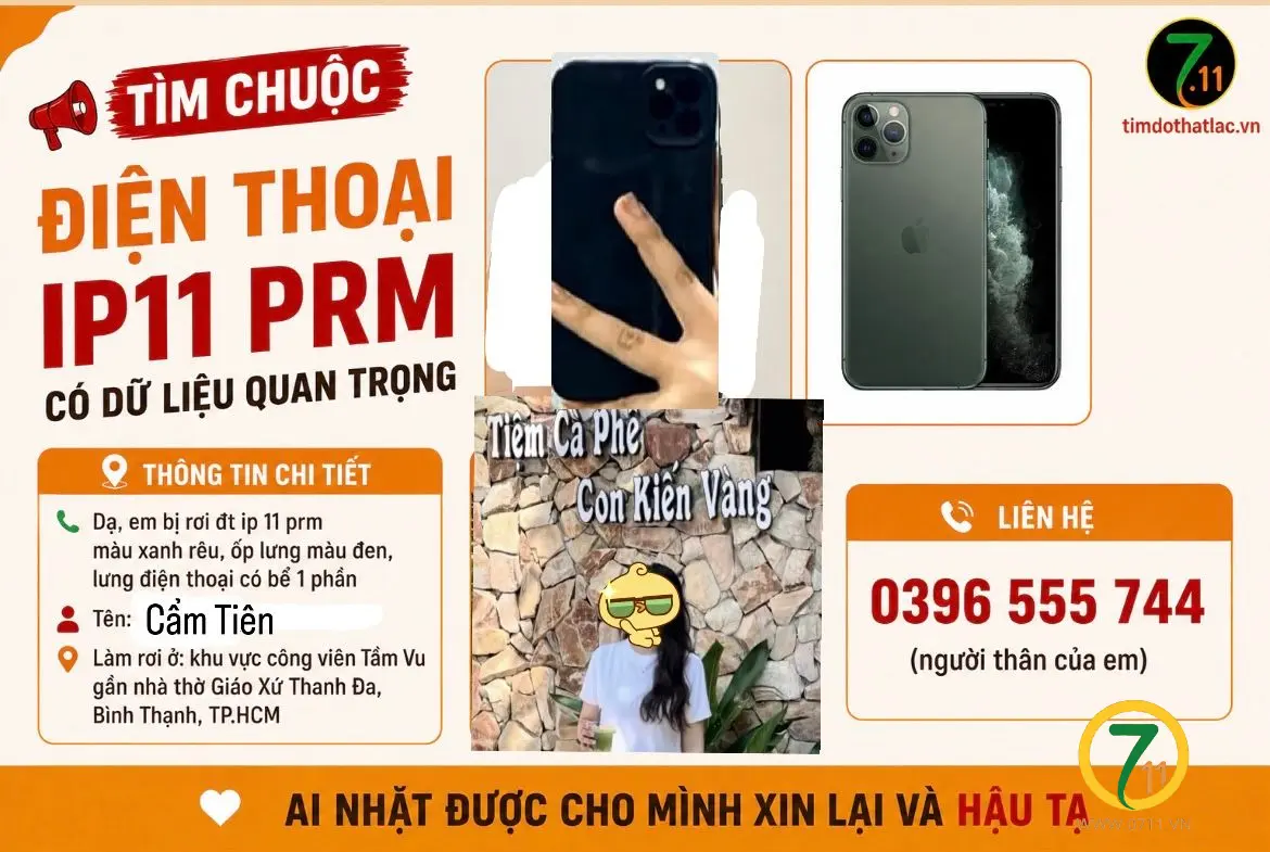 ‼️ Hồ Chí Minh: Tìm chuộc điện thoại ip11 prm có dữ liệu quan trọng