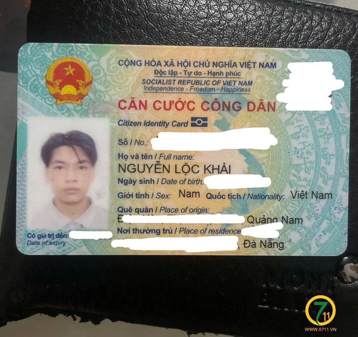 ‼️Đà Nẵng:  Tìm ví có giấy tờ tên Nguyễn Lộc Khải