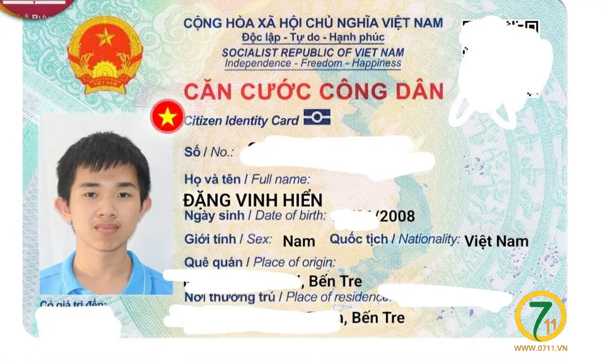 🆘 Rơi ví giấy tờ ở TpHCM tên Đặng Vinh Hiển 2008 - Bến Tre