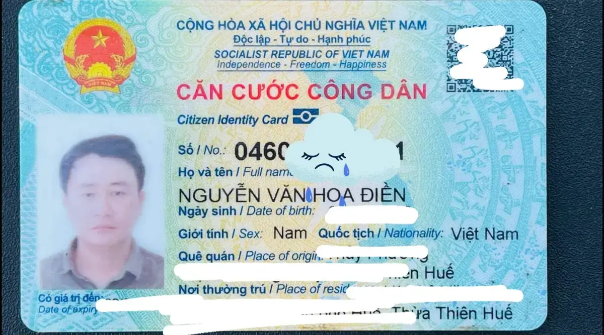 Rơi ví ở Huế tên Nguyễn Văn Hoa Điền
