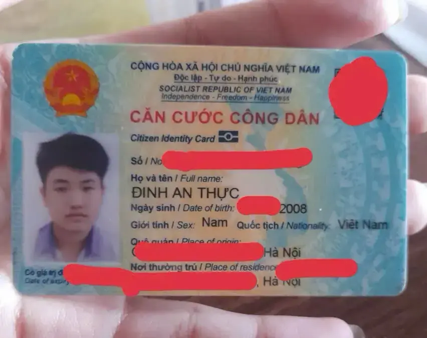🆘 Rơi ví giấy tờ ở Nam Định tên Đinh An Thực 2008