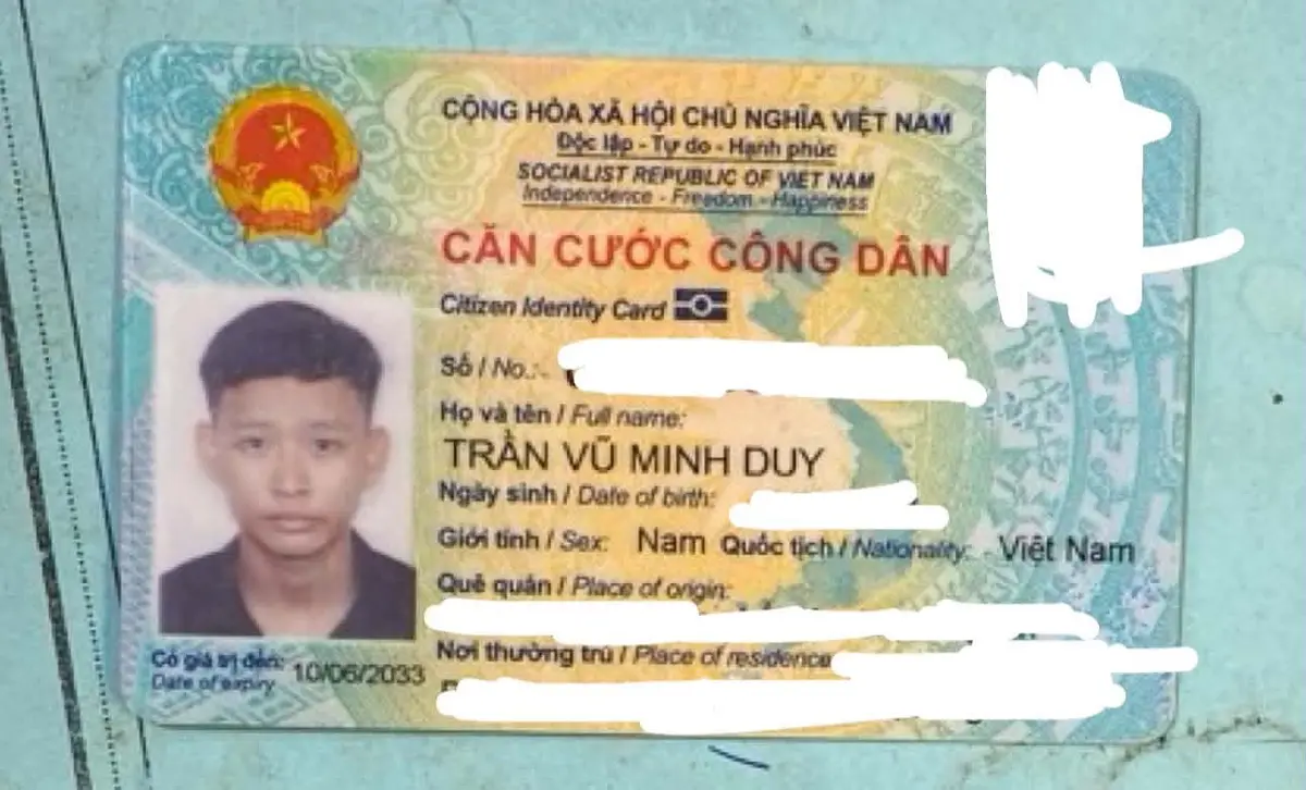 Rơi ví ở Hồ Chí Minh tên Trần Vũ Minh Duy 2008