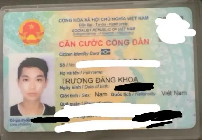 ‼️Hồ Chí Minh: Tìm ví giấy tờ tên Trương Đăng Khoa