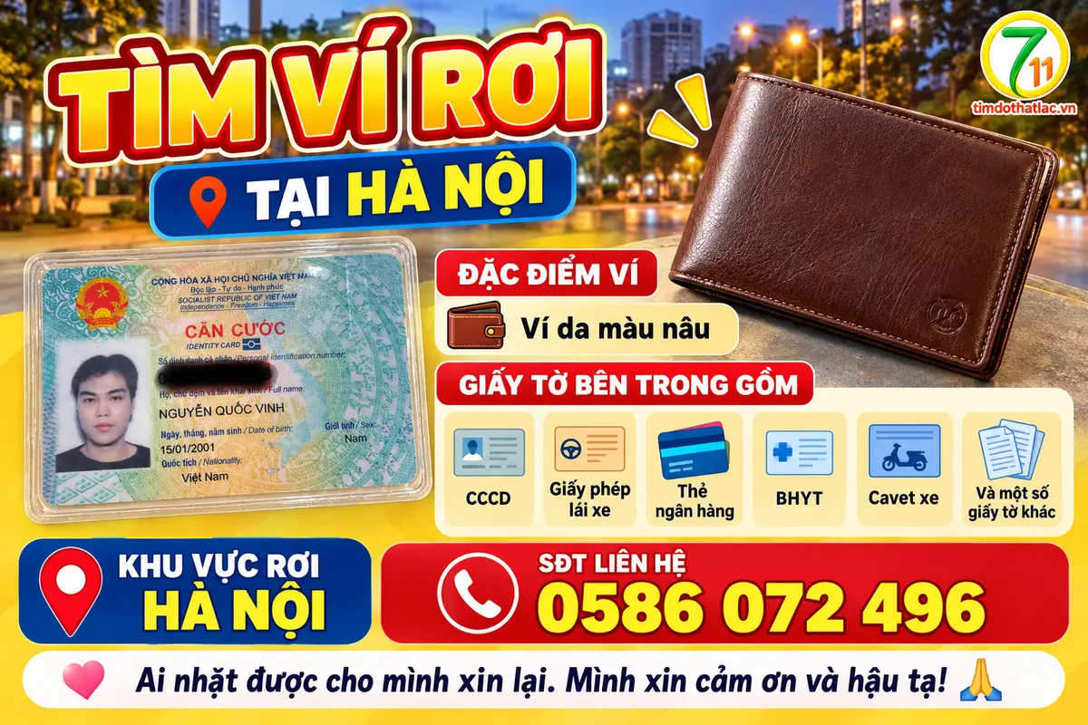 Rơi ví ở Hà Nội tên Nguyễn Quốc Vinh 2001