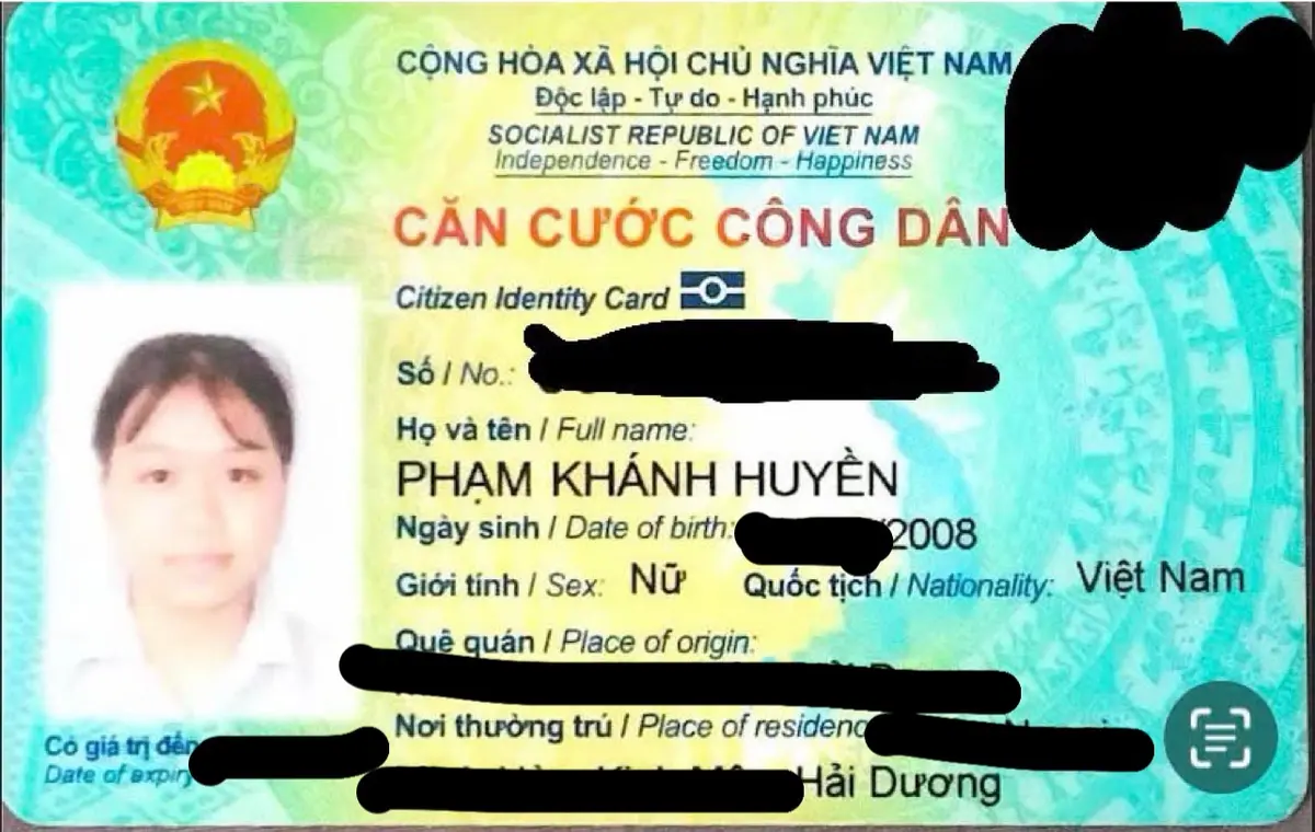 🆘 Tìm CCCD rơi ở Hải Phòng tên Phạm Khánh Huyền
