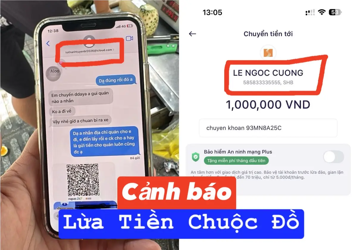 Cảnh báo stk SHB - 585833335555 - Le Ngoc Cuong chuyên lừa tiền người rơi đồ