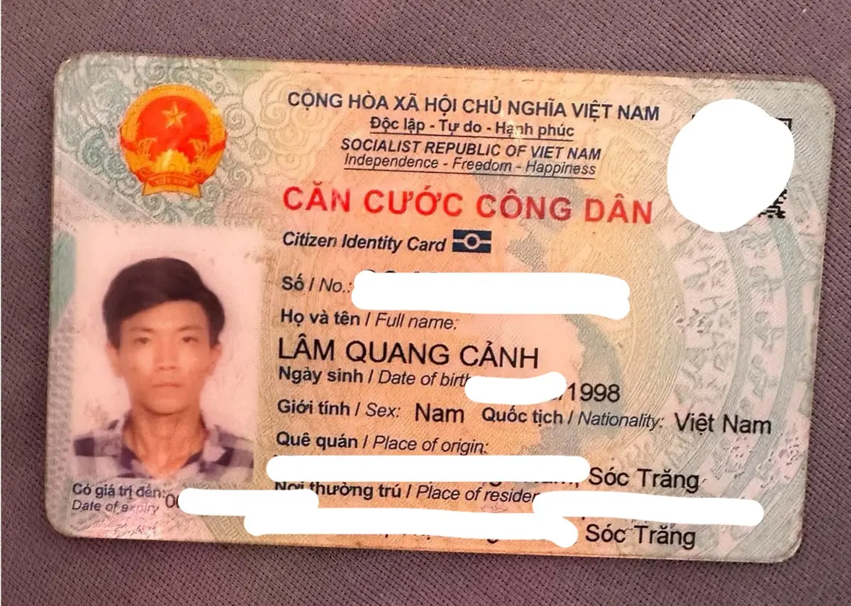 🆘 TÌM GIẤY VÍ TỜ RƠI Ở TPHCM TÊN LÂM QUANG CẢNH