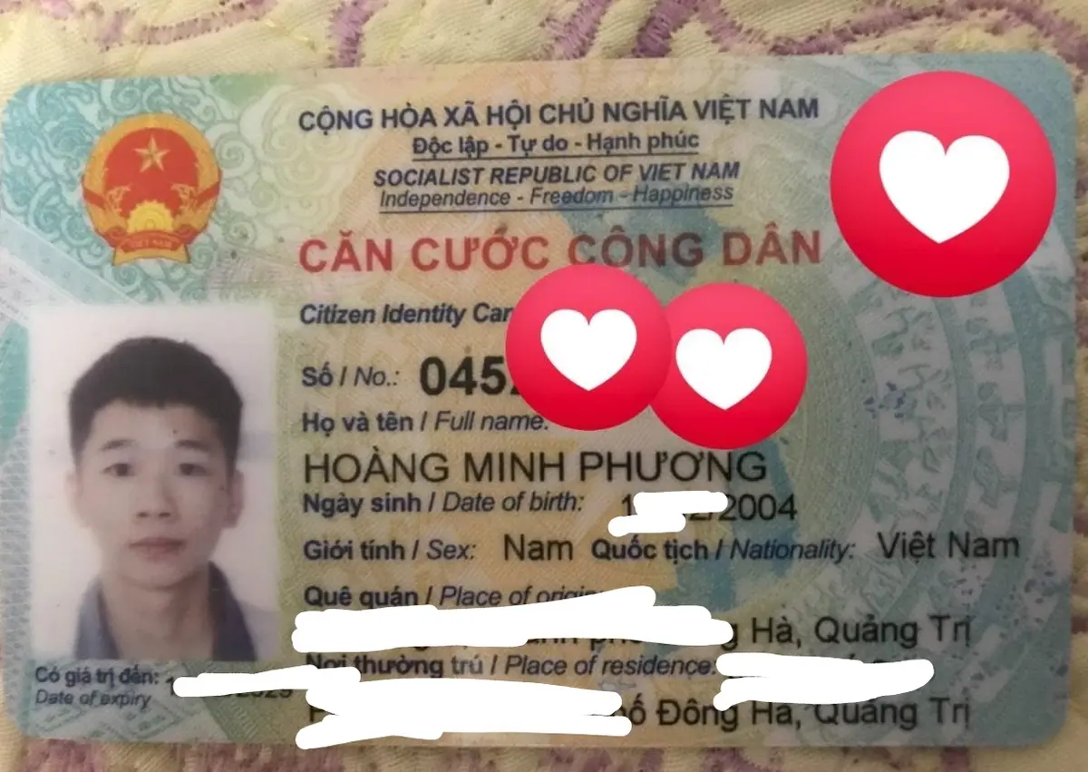 📌 rơi ví tại Đà Nẵng tên Hoàng Minh Phương 2004